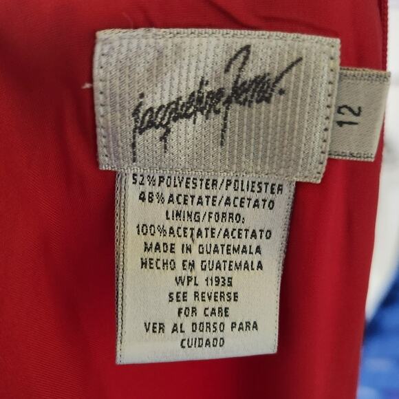 Vintage Jacqueline Ferrar size 12 Red office dress layered - Picture 6 of 6